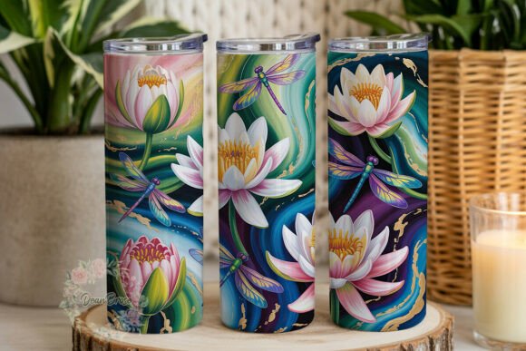 Aqua Dragonfly Lily Tumbler Wrap Review