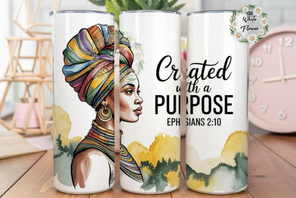 Created with Purpose 20oz Tumbler Wrap: Tumbler Wraps Graphics