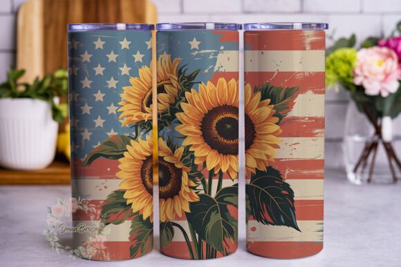 Distressed Flag Sunflower Tumbler Graphics & Wraps Review