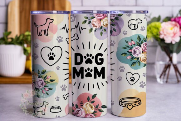Dog Mom Quotes Floral Tumbler Wraps Graphics Review