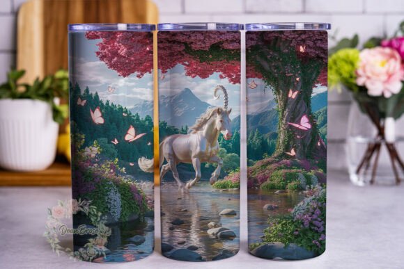 Enchanted Forest Unicorn 20oz Tumbler Wraps Graphics Review