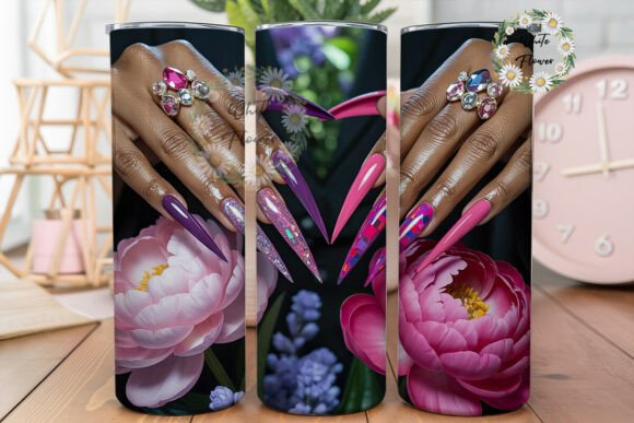 Glamorous Nails Floral 20oz Tumbler Wrap Review