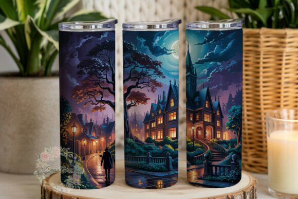 Gothic Night Village Tumbler Wrap: Graphics & Wraps Review