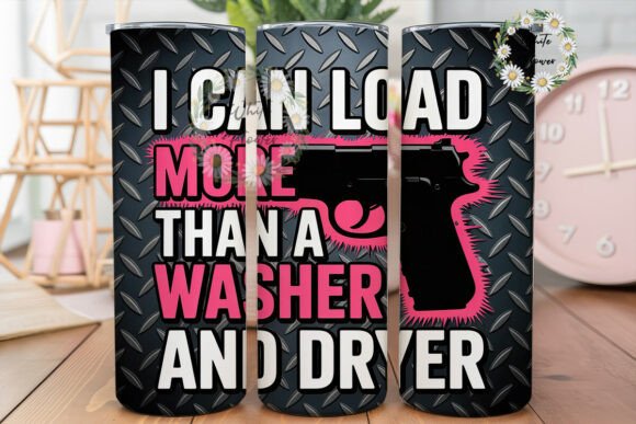 Grunge Handgun Pink 20oz Tumbler Wrap Graphics for Crafters