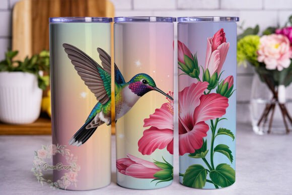 Hummingbird Floral Pastel Tumbler Wraps Review