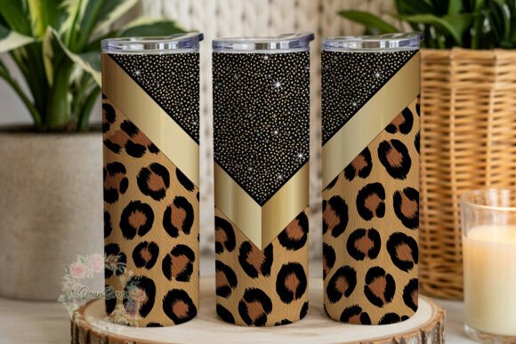 Leopard Gold Glitter V 20oz Tumbler Wrap Graphics Review