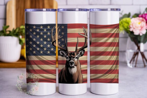 Patriotic Buck Flag Tumbler Wraps Graphics Review