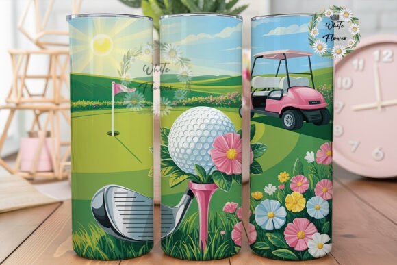 Pink Golf Day Floral Graphics & Tumbler Wraps Review