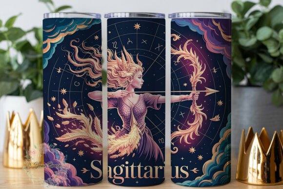 Sagittarius Celestial Archer Tumbler Graphics Review