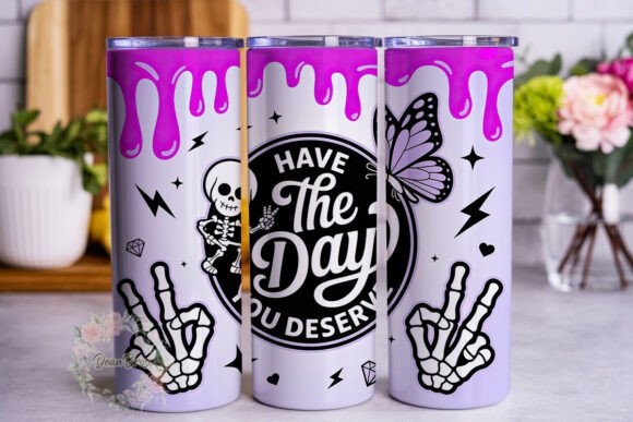 Spooky Cute Skeleton 20oz Tumbler Wrap Graphics for Tumbler Wraps