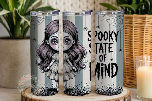 Spooky Doll Glitter Tumbler Wraps Graphics Review
