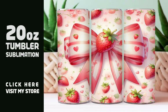 Strawberry Shortcake Sublimation Tumbler Graphics Review