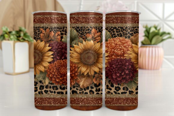 Sunflower Leopard Tumbler Wrap Glitter Graphics Review