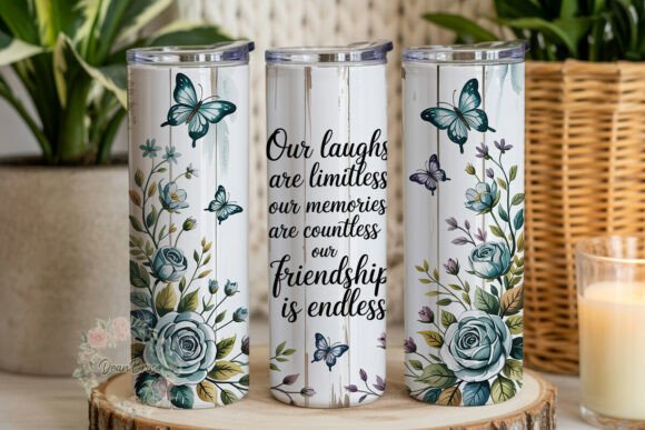 Teal Rose Friendship Tumbler Wrap: Graphics Asset Review