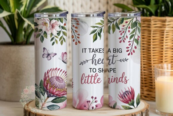 Watercolor Botanical Teacher Tumbler Graphics